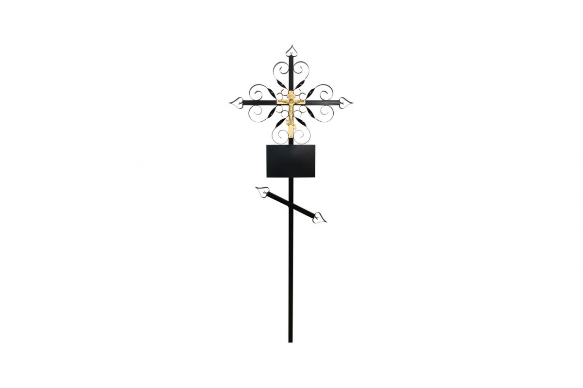 Крест металлический "Завитушка"